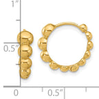 Leslie's 14K Polished Beaded Hoop Earrings - Image 4