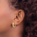 Leslie's 14K Polished and Grooved Hinged Hoop Earrings - Image 3
