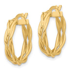 Leslie's 14K Polished Braided Hoop Earrings - Image 2