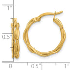 Leslie's 14K Polished Braided Hoop Earrings - Image 4