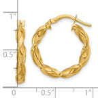Leslie's 14K Polished Twisted Hoop Earrings - Image 4