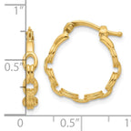 Leslie's 14K Polished Link Design Hoop Earrings - Image 4