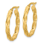 Leslie's 14K Polished Twisted Oval Hoop Earrings - Image 2