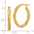 Leslie's 14K Polished Twisted Oval Hoop Earrings - Image 4