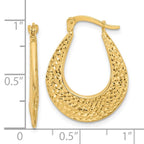 Leslie's 14K Polished and Diamond-cut Hoop Earrings - Image 4
