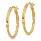 Leslie's 14K Polished Twist Oval Hoop Earrings - Image 2