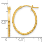 Leslie's 14K Polished Twist Oval Hoop Earrings - Image 4