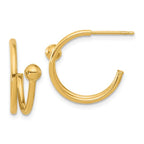 Leslie's 14K Polished J-Hoop Earrings