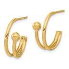 Leslie's 14K Polished J-Hoop Earrings - Image 2