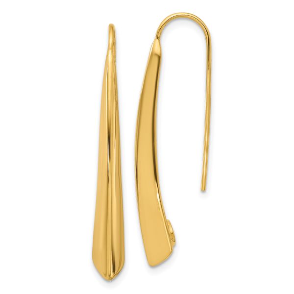 Leslie's 14K Polished Drop Bar Threader Earrings