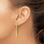 Leslie's 14K Polished Drop Bar Threader Earrings - Image 3