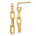 Leslie's 14K Polished Link Dangle Post Earrings