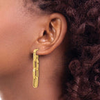 Leslie's 14K Polished Link Dangle Post Earrings - Image 3