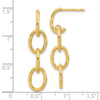 Leslie's 14K Polished Triple Circle Link Dangle Post Earrings - Image 4