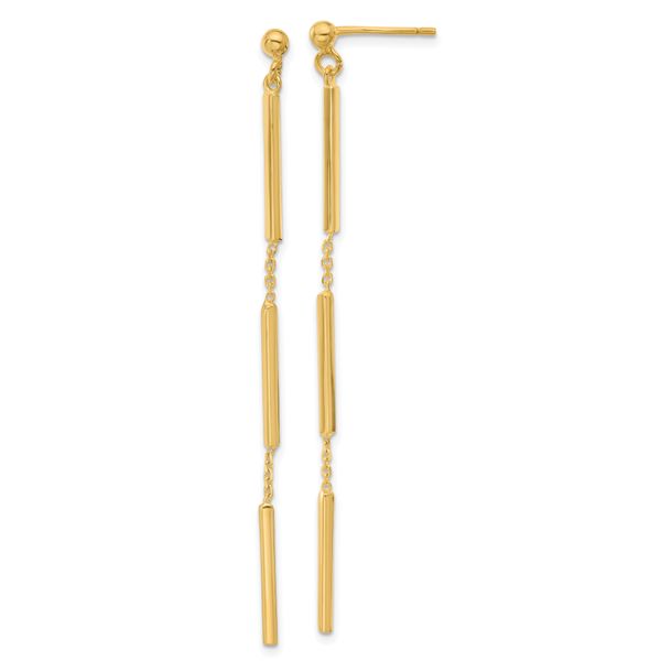 Leslie's 14K Polished 3 Bar Dangle Post Earrings