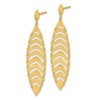 Leslie's 14k Polished D/C Post Dangle Leaf Earrings - Image 2