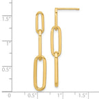 Leslie's 14k Polished Paperclip Link Post Dangle Earrings - Image 4