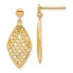 Leslie's 14k Polished D/C Post Dangle Earrings
