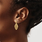 Leslie's 14k Polished D/C Post Dangle Earrings - Image 3