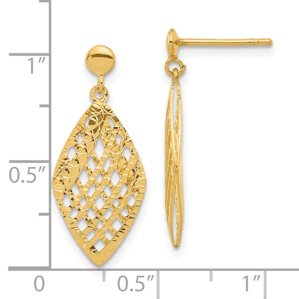 Leslie's 14k Polished D/C Post Dangle Earrings - Image 4