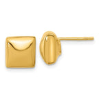 Leslie's 14K Polished Hollow Puffed Square Post Earrings