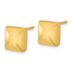 Leslie's 14K Polished Hollow Puffed Square Post Earrings - Image 2