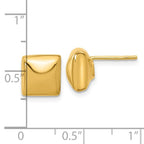 Leslie's 14K Polished Hollow Puffed Square Post Earrings - Image 4