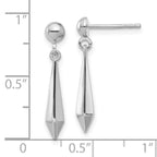 Leslie's 14K White Gold Polished Post Dangle Earrings - Image 4
