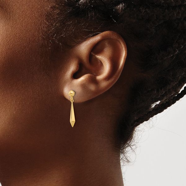 Leslie's 14K Polished Post Dangle Earrings - Image 3