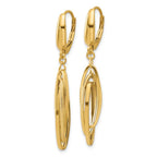 Leslie's 14K Polished/Textured Triple Oval Dangle Earrings - Image 2