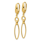 Leslie's 14K Polished/Textured Dangle Earrings - Image 2