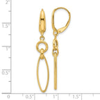 Leslie's 14K Polished/Textured Dangle Earrings - Image 4