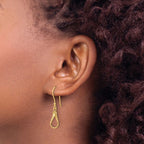 14K Polished and Diamond-cut Dangle Earrings - Image 3
