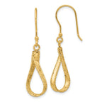 Leslie's 14K Polished and Diamond-cut Dangle Earrings