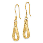 Leslie's 14K Polished and Diamond-cut Dangle Earrings - Image 2