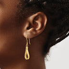 Leslie's 14K Polished and Diamond-cut Dangle Earrings - Image 3
