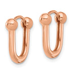 Leslie's 14K Rose Gold Polished Hinged Hoop Earrings - Image 2