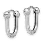 Leslie's 14K White Gold Polished Hinged Hoop Earrings - Image 2
