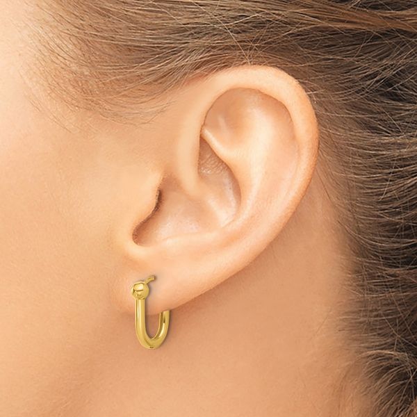 Leslie's 14K Polished Hinged Hoop Earrings - Image 3