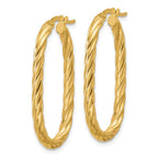 Leslie's 14K Polished Twisted Oval Hoop Earrings - Image 2