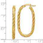 Leslie's 14K Polished Twisted Oval Hoop Earrings - Image 4