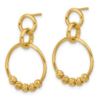 Leslie's 14K Polished and Diamond-cut Dangle Post Earrings - Image 2