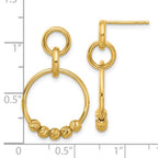 Leslie's 14K Polished and Diamond-cut Dangle Post Earrings - Image 4
