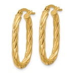 Leslie's 14K Polished Twisted Oval Hoop Earrings - Image 2