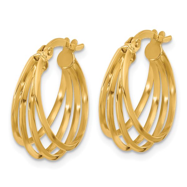 Leslie's 14K Polished Hoop Earrings - Image 2