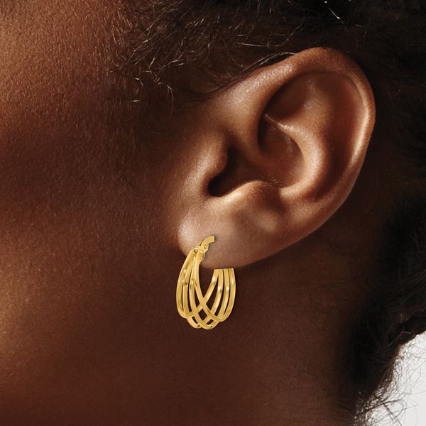 Leslie's 14K Polished Hoop Earrings - Image 3