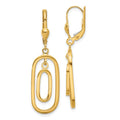 Leslie's 14K Polished Ovals Dangle Leverback Earrings