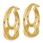 Leslie's 14K Polished Fancy Hoop Earrings - Image 2