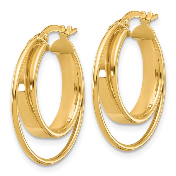 Leslie's 14K Polished Hoop Earrings - Image 2