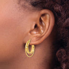 Leslie's 14K Polished Hoop Earrings - Image 3